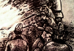 Massenerschießung durch Einsatzkommando (Zeichnung: urian)