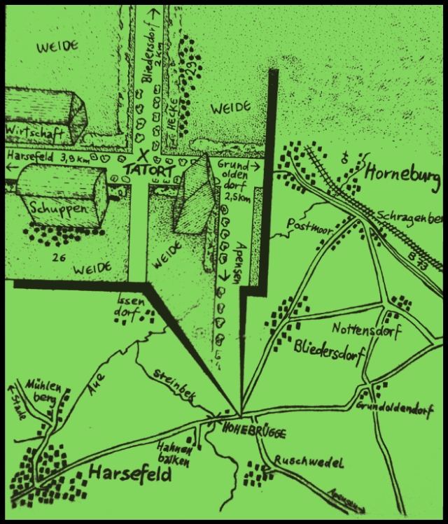 Tatort Hohebrügge 1931 (Zeichnung: urian)