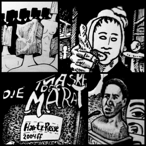 Maske des Marat (Zeichnung: urian)