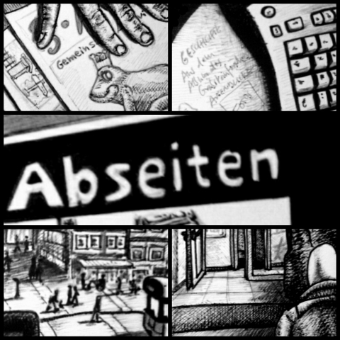 Maske des Marat (Zeichnung: urian)