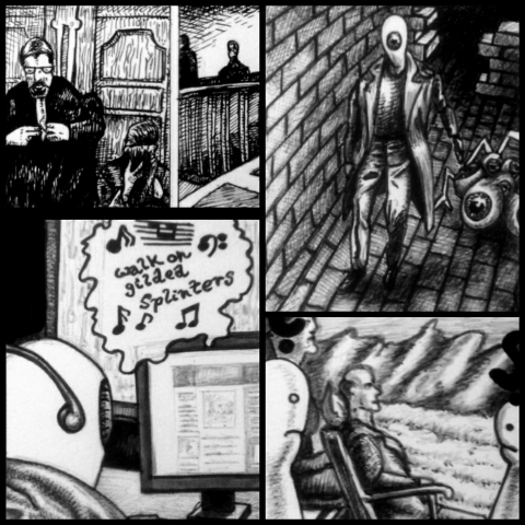 Maske des Marat (Zeichnung: urian)