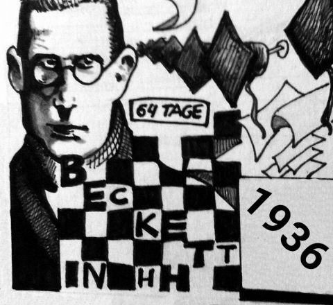 Samuel Beckett in Hamburg 1936 (Zeichnung: urian)