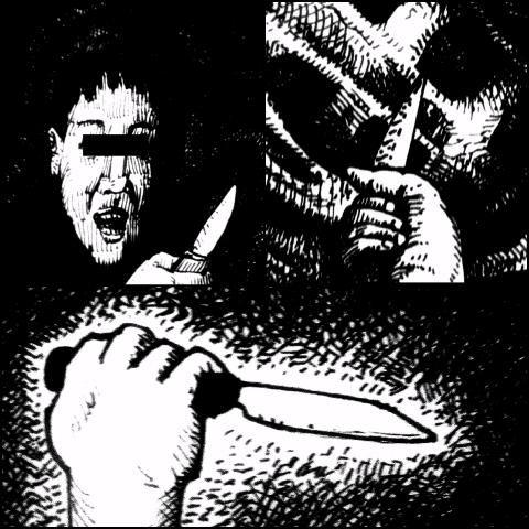 Messerstecher (Zeichnung: urian)