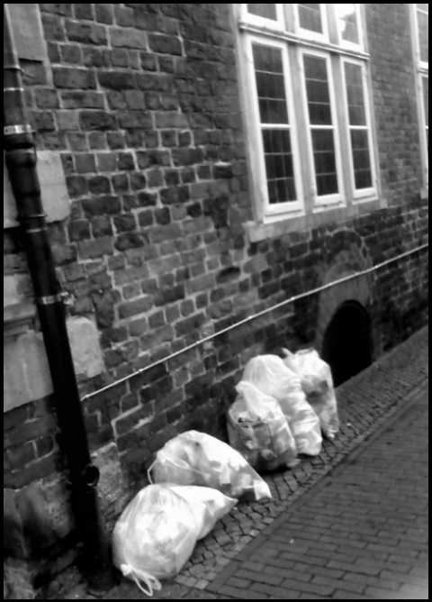 Gelbe Säcke am Rathaus Stade (Foto: urian)