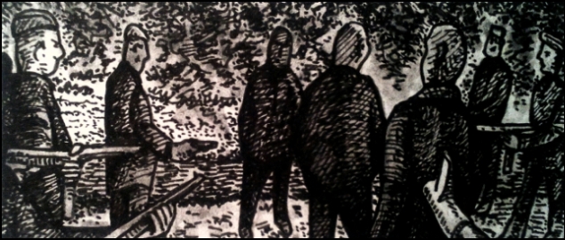 Massaker auf der Blutwiese (Zeichnung: urian)