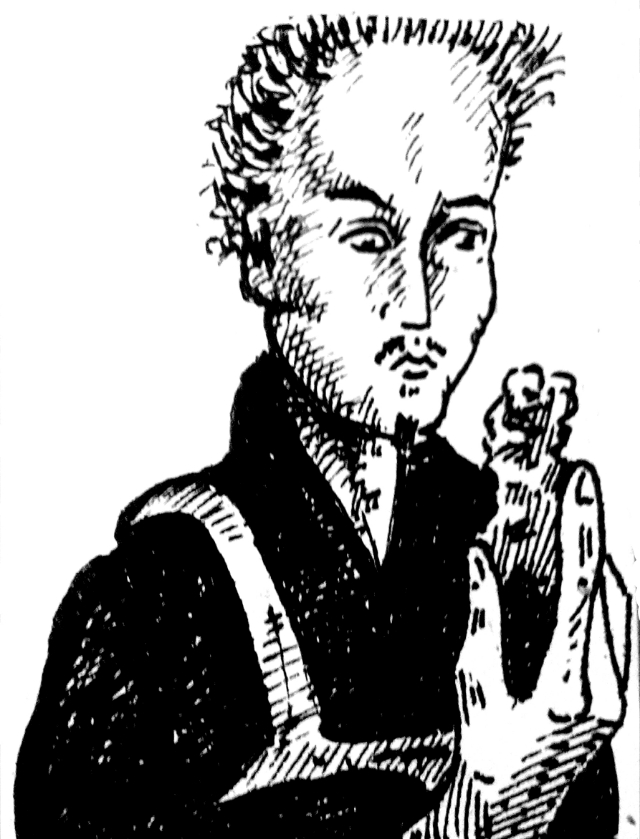 Georg Büchner als Medizinstudent (Zeichnung: urian)