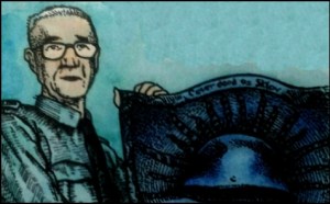 »Stahlhelm« in Jork (Zeichnung: urian)