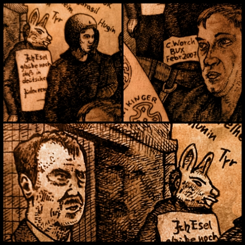 Edgar Geiss/Christian Worch Hamburg Hauptbahnhof 1978 (Zeichnungen: urian)