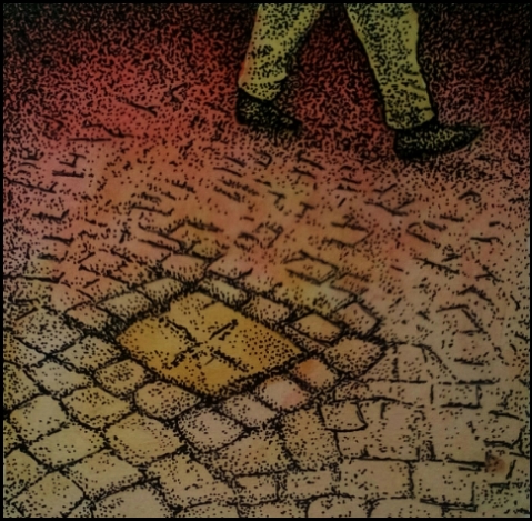 Spuckstein in Bremen (Zeichnung: urian)