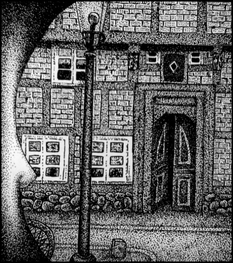 Schwarzer Ritter in Harsefeld (Zeichnung: urian)