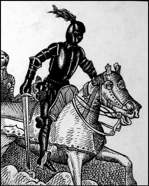 Schwarzer Ritter in Harsefeld (Zeichnung: urian)