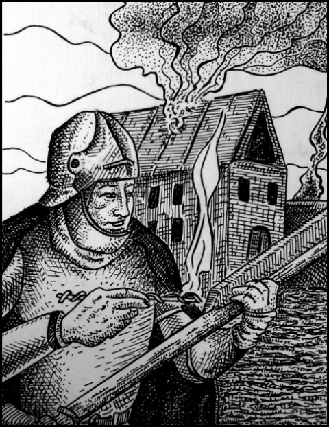 Schwarzer Ritter in Harsefeld (Zeichnung: urian)