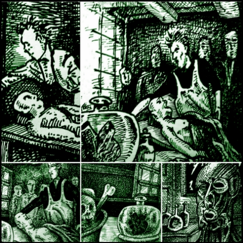 Büchners Autopsie (Zeichnung: urian