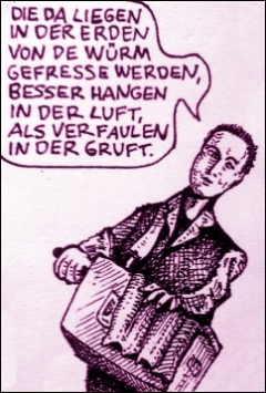 Büchner orgelt (Zeichnung: urian