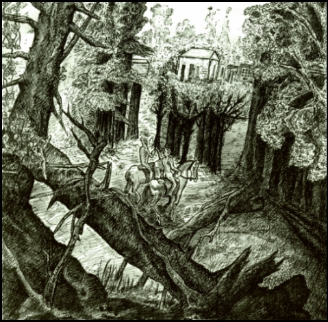 Thietmar von Merseburgs Ritt nach Harsefeld (Zeichnung: urian)