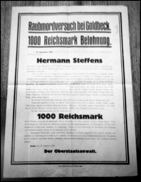 Fahndungsplakat 1929 (Foto: urian)