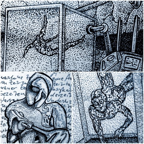 Im Textrausch (Zeichnungen: urian)