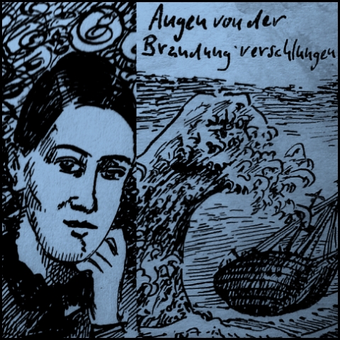 Augen von der Brandung verschlungen (Zeichnung