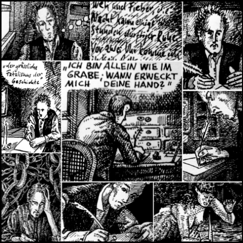 Büchners Kopf (Zeichnung