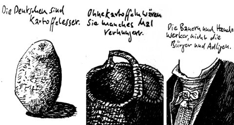 Büchners Kopf (Zeichnung: urian)