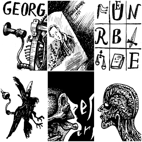 Büchners Kopf (Zeichnung: urian)