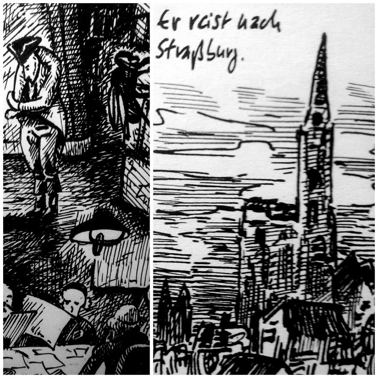 Büchners Kopf (Zeichnung: urian)