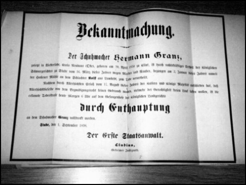 Bekanntmachung Hinrichtung (Foto: urian)