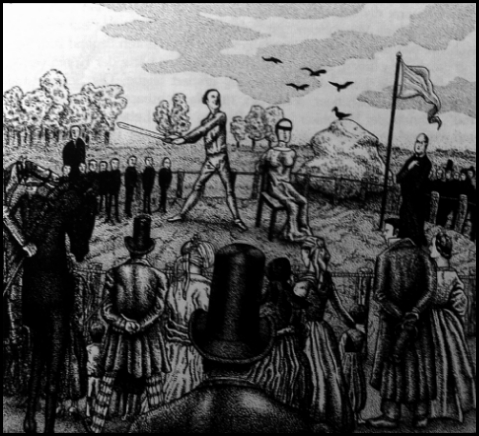 Hinrichtung Harsefeld 1842 (Zeichnung: urian)