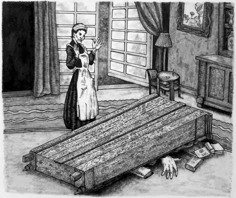 Was geschah, als der Schrank fiel (Zeichnung: urian)