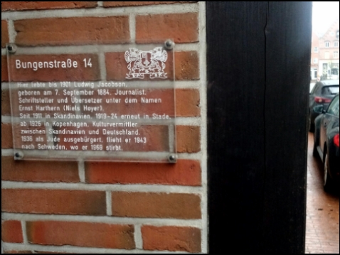 Gedenktafel für Ernst Harthern in Stade (Foto: urian)