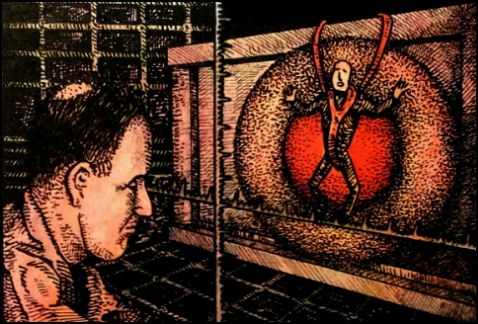 Raschers Menschenversuche (Zeichnung: urian)