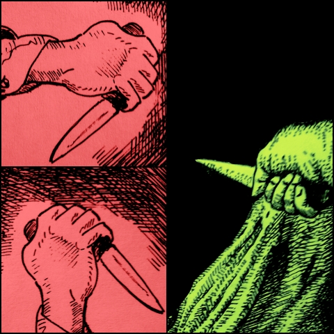 Messerstecher (Zeichnungen: urian)