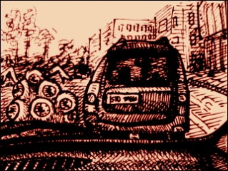 Absturzstelle (Zeichnung: urian)