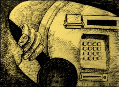 Telefonzelle (Zeichnung: urian)