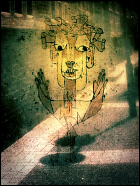 Angelus Novus in der Stader Hökerstraße (Montage: urian)