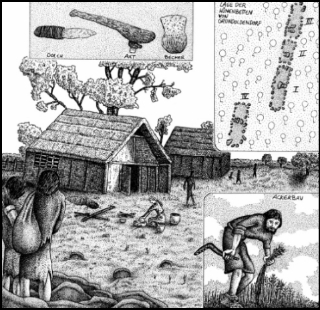 Megalithanlage Grundoldendorf Geschichte (Zeichnung: urian)