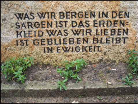 Friedhof Ohlsdorf Grabsteininschrift (Foto: urian)