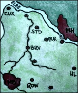 Karte Unterelbe (Zeichnung: urian)