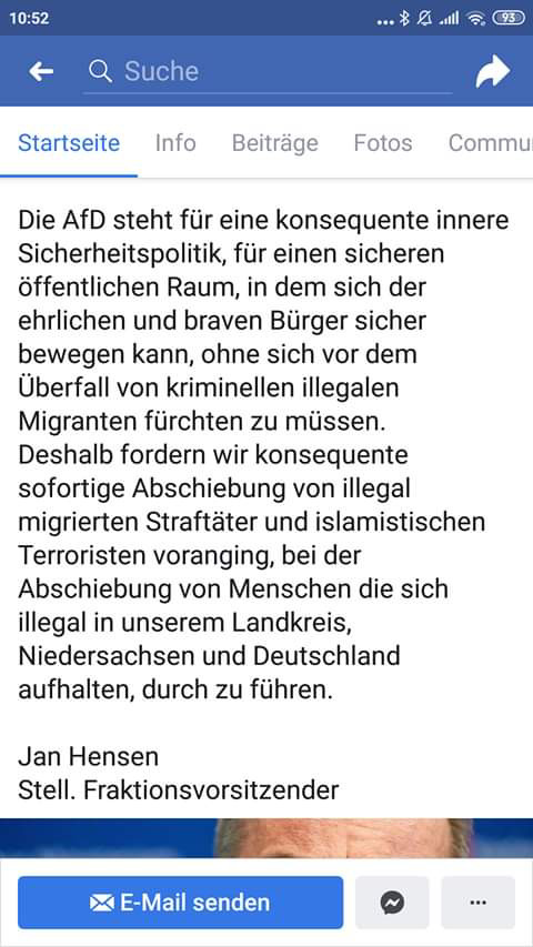 facebook-Post Jan Hensen