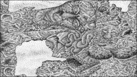 Mauerrisszeichnung (Zeichnung: urian)