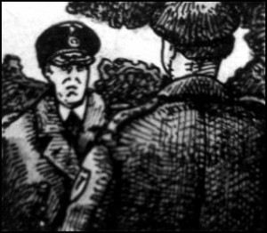 Himmlers Ende (Zeichnung: urian)