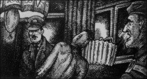 Himmlers Ende (Zeichnung: urian)