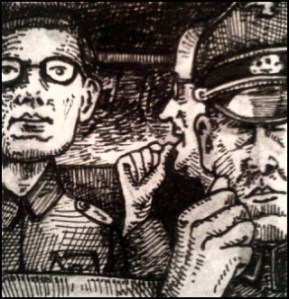 Brandt, Himmler, Kiermaier (Zeichnung: urian)