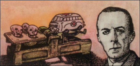 Bernadotte und die Weißen Busse (Zeichnung: urian)