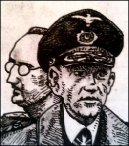 Himmler und Friedeburg (Zeichnung: urian)