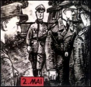 HIMMELREICH HIRN Degrelle und Himmler (Zeichnung: urian)