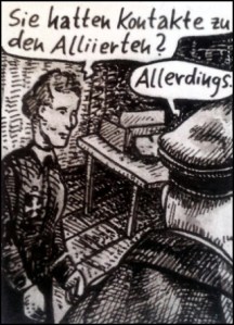 Hanna Reitsch und Himmler (Zeichnung: urian)