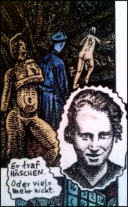 Himmler und Hedwig Potthast (Zeichnung: urian)