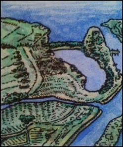 Mündung der Oste (Zeichnung: urian)