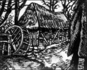 Himmler auf der Flucht (Zeichnung: urian)